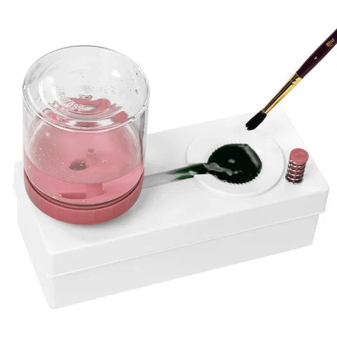 Пензлемийка пластикова з системою зливу (50722) рожева D.K.Art &amp; Craft — Photo 24