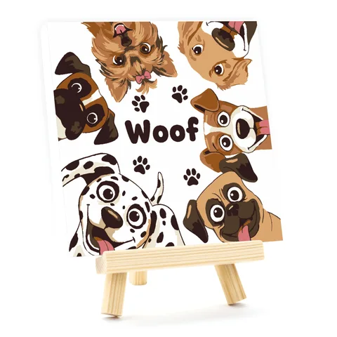 Набір картина за номерами Lucky Dogs, 15x15 см, з мольбертом ROSA START — Photo 6