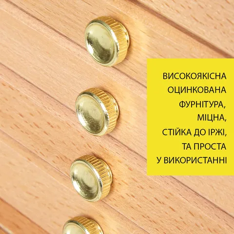Пенал дерев’яний (бук) 6 висувних ящиків (25×40см) MEEDEN — Photo 10