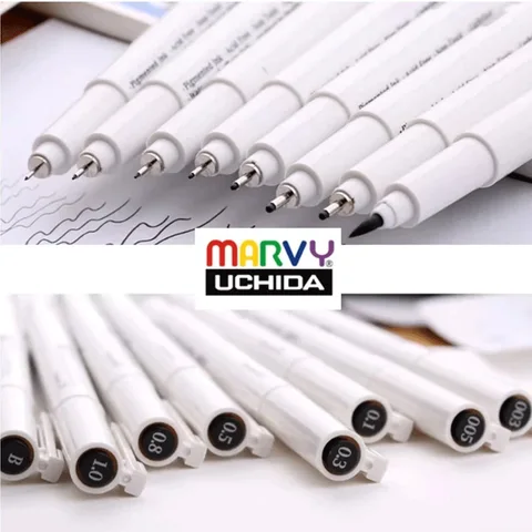 Набір Drawing Pen, чорний 8 шт Marvy — Photo 8