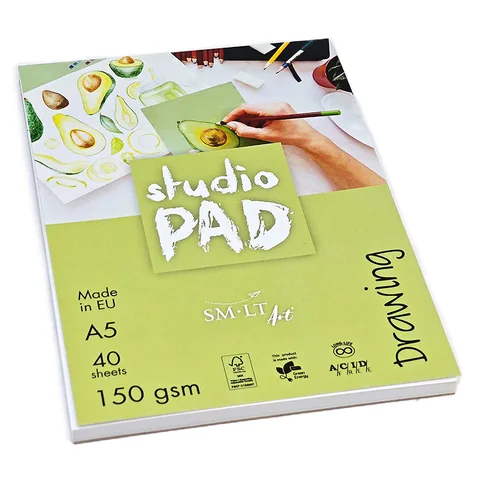 Склейка для ескізів та рисунку Studio, А5, 150г/м2, 40л, SM-LT Art — Photo 6