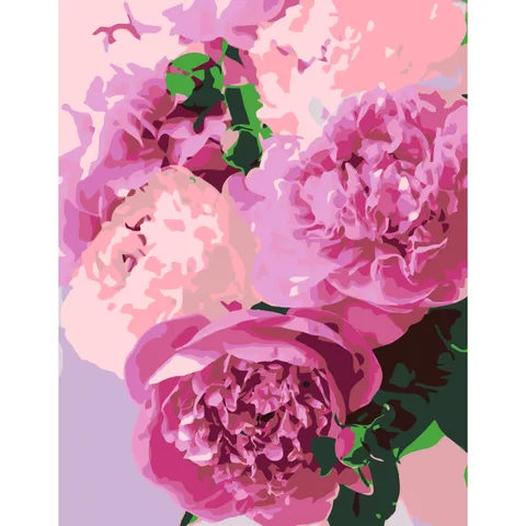 Картина за номерами „Чарівні півонії“ 35×45см ROSA START — Photo 3