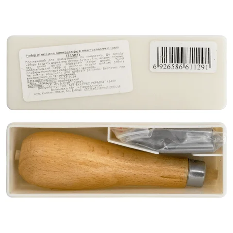 Набір різців для ліногравюри 5шт пластиковий пенал D.K.ART &amp; CRAFT — Photo 4