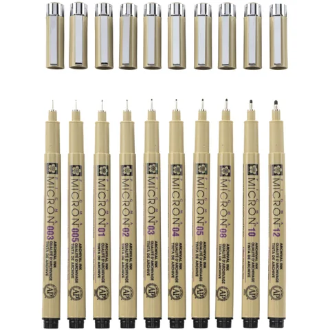 Набір лінерів PIGMA Micron 10шт Чорний Sakura — Photo 5