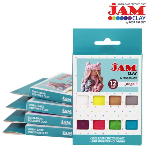 Набір пластики Angels 12×20г Jam Clay ROSA Talent — Photo 4