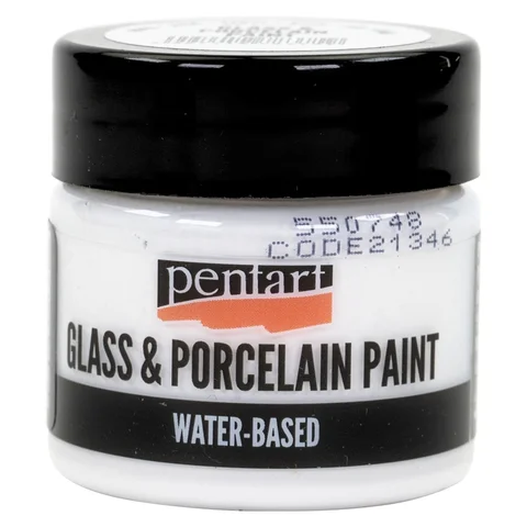 Фарба акрилова Glass and Porcelain, водна основа, Біла, 30 мл, Pentart — Photo 2