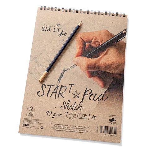 Альбом для ескізів на спіралі STAR T А4 90г/м2 20л SM-LT Art — Photo 3