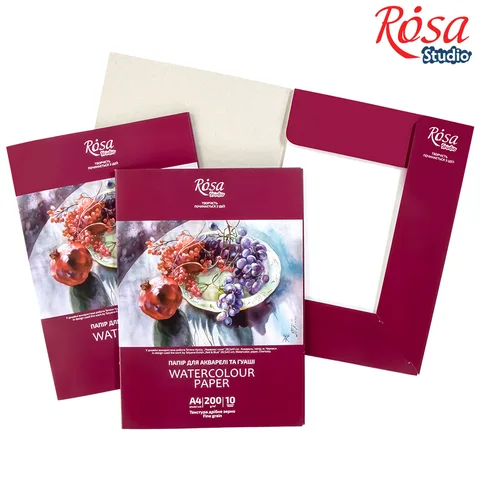 Папка для акварелі Натюрморт 200г/м2 10л Дрібне зерно ROSA Studio — Photo 8