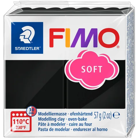 Пластика для біжутерії Soft Чорна 57г Fimo — Photo 3