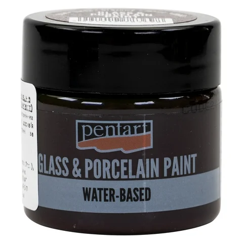 Фарба акрилова Glass&amp;porcelaine, на водній основі, Коричнева, 30 мл, Pentart — Photo 2