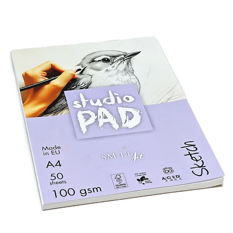 Склейка для ескізів Studio, А4, 120г/м2, 50л, SM-LT Art — Photo 6