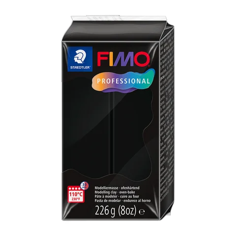 Пластика Professional чорна середньої м'якості 226г Fimo — Photo 2