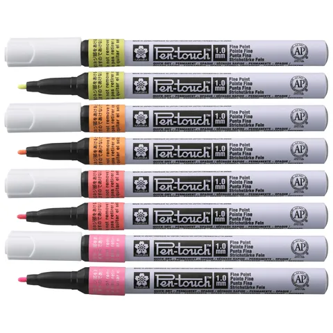 Маркер Pen-Touch Жовтий флуоресцентний тонкий (FINE) 1мм Sakura — Photo 2