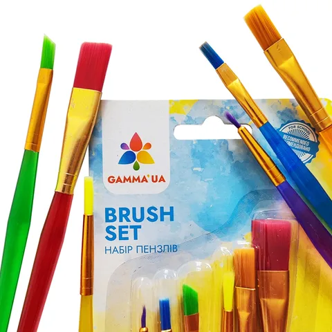 Набір пензлів GAMMA`UA синтетичні 6 шт 8060601 — Photo 8