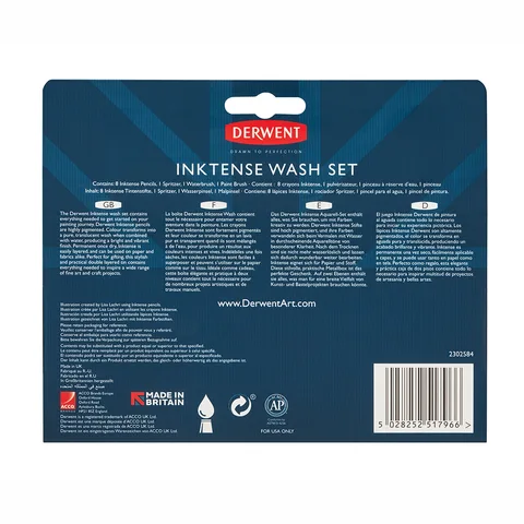 Набір чорнильних олівців Inktense Wash Set у металевому пеналі Derwent — Photo 7