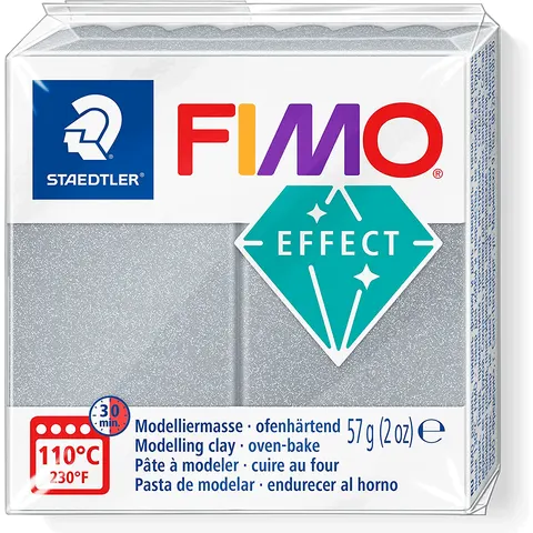 Пластика Effect Срібло металік 57г Fimo — Photo 3