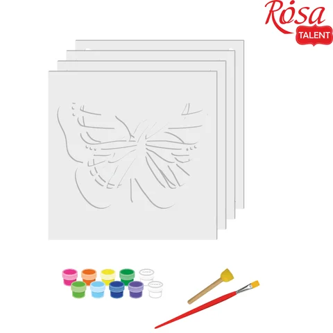 Набір картина 3D „Метелик 4“ МДФ ґрунтоване 4 шари 17х17см ROSA TALENT — Photo 4