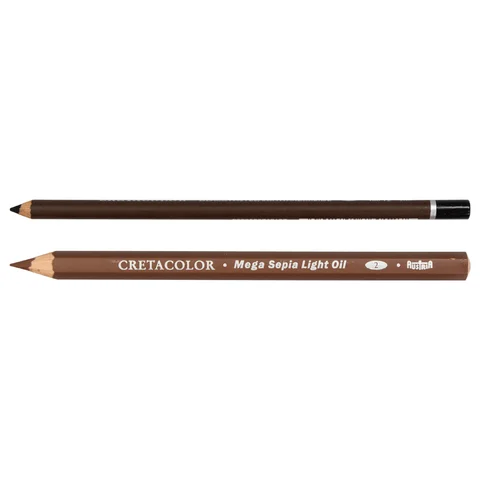 Олівець для рисунку MEGA Сепія олійна світла Cretacolor — Photo 5