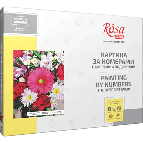 Картина за номерами „Квітковий мікс“ 35×45см в коробці ROSA START — Photo 3
