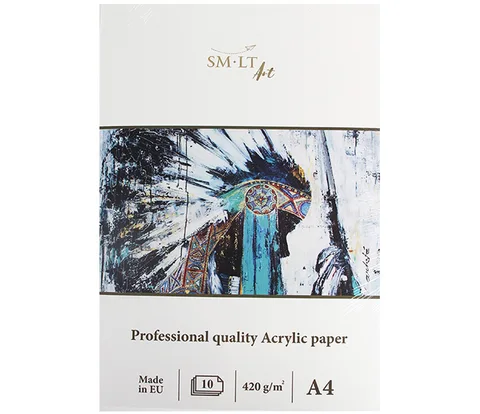 Склейка для акрилу PRO CREATE А4 420г/м2 10л білий папір SM-LT Art — Photo 3