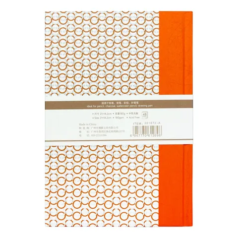 Скетчбук для ескізів у твердій палітурці Potentate Hardbound Stitch А5 (14,2х21 см), 180 г/м², 48 арк — Photo 4