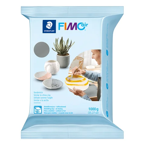 Пластика самозастигаюча сіра 1 кг Fimo Air — Photo 2