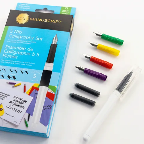 Набір для каліграфії 5 Nib Calligraphy Set (5 пер 2 картриджи) Manuscript — Photo 13