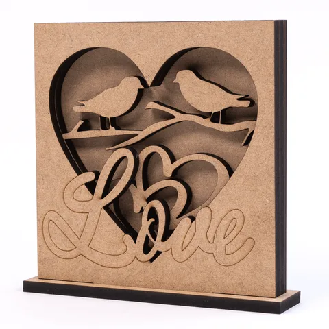 3D композиція „Love“ 4, МДФ, 14х14,5см, ROSA Talent — Photo 2