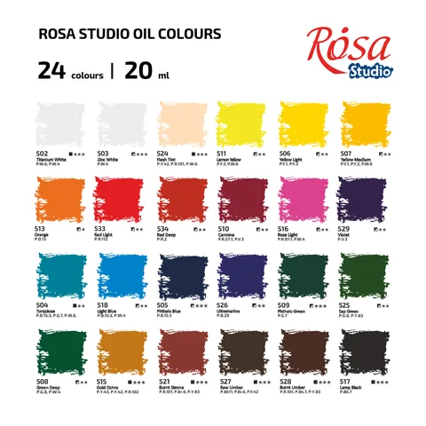 Набір олійних фарб 24х20мл блістер ROSA Studio — Photo 9