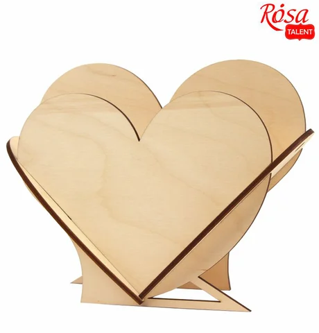 Подарунковий пакет „Серце“ фанера 18х14,5х8,5см ROSA TALENT — Photo 2