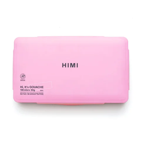 Набір гуашевих фарб Jelly Cup 18×30мл рожевий пластиковий пенал HIMI — Photo 18