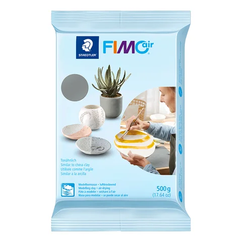 Пластика самозастигаюча сіра 500г Fimo Air — Photo 2