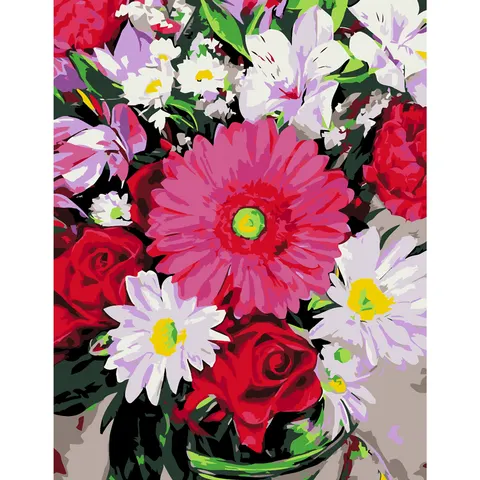 Картина за номерами „Квітковий мікс“ 35×45см в коробці ROSA START — Photo 2