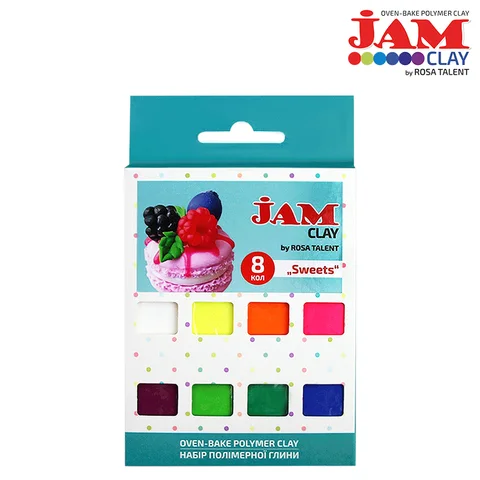 Набір пластики Sweets 8×20г Jam Clay ROSA Talent — Photo 3