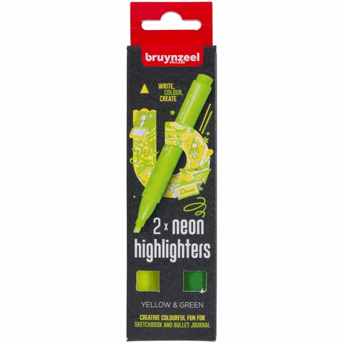 Набір маркерів HIGHLIGHTER YELLOW/GREEN 2кол Bruynzeel — Photo 2
