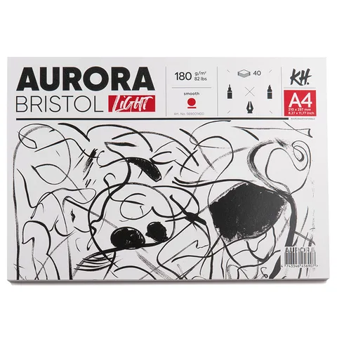Склейка для рисунку Lanscape (Bristol) А4 180 г/м2 40 л білий Aurora — Photo 2