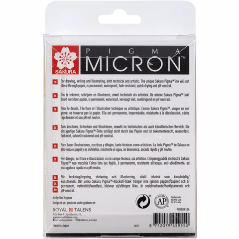 Набір лінерів PIGMA Micron 10шт Чорний Sakura — Photo 4