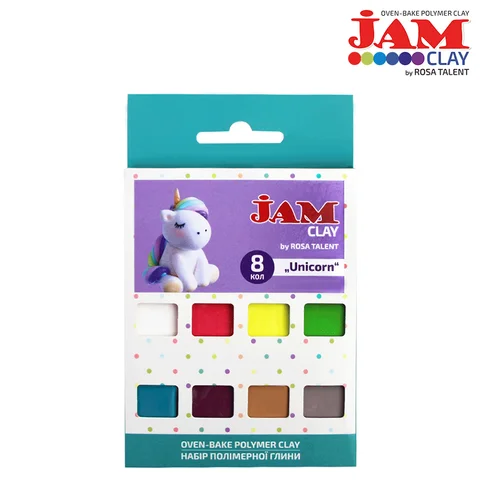 Набір пластики Unicorn 8×20г Jam Clay ROSA Talent — Photo 2