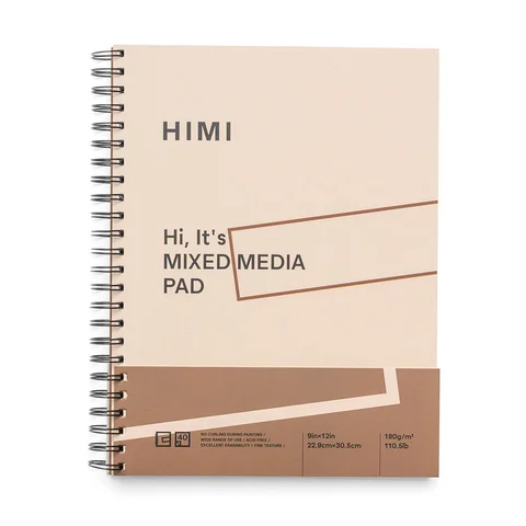 Блокнот на спіралі Mixed Media, 22,9х30,5см, 180г/м2, 40л, HIMI — Photo 19