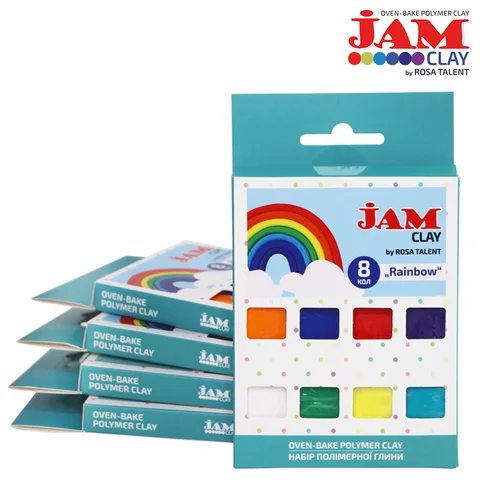 Набір пластики Rainbow 8×20г Jam Clay ROSA Talent — Photo 4