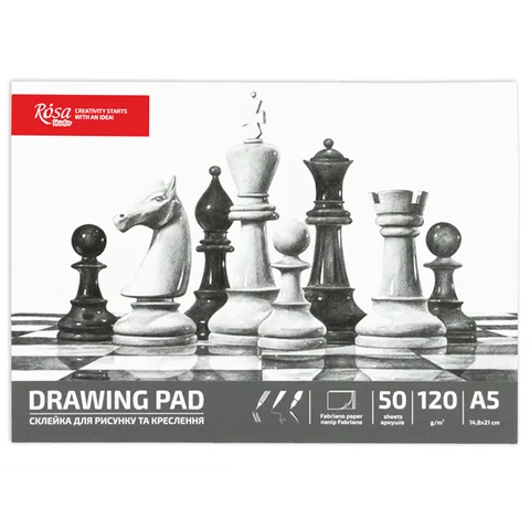 Склейка для рисунку Шахи 120г/м2 50л ROSA Studio — Photo 5