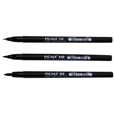 Лінер-ручка PIGMA PEN Brush FB Чорний Sakura — Photo 3