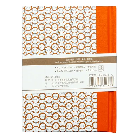 Скетчбук для ескізів у твердій палітурці Potentate Hardbound Stitch А6 (10,5х14,2 см), 180 г/м², 48 арк — Photo 4