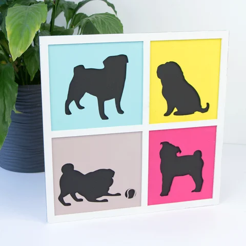 Набір картина 3D „4 Dogs“ МДФ ґрунтоване 3 шари 30х30см ROSA TALENT — Photo 8