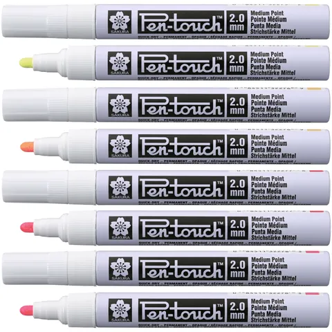 Маркер Pen-Touch флуоресцентний середній (MEDIUM) 2.0мм Sakura — Photo 2