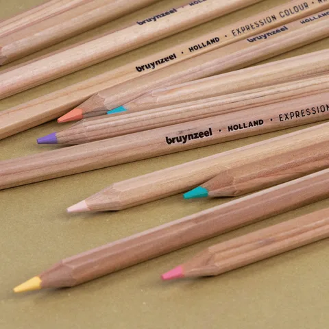 Набір кольорових олівців EXPRESSION PASTEL 12шт металева коробка Bruynzeel — Photo 15