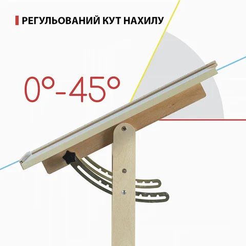 Дерев'яний художній, креслярський стіл 6061, 90х71х75см, висота 95см MEEDEN — Photo 13