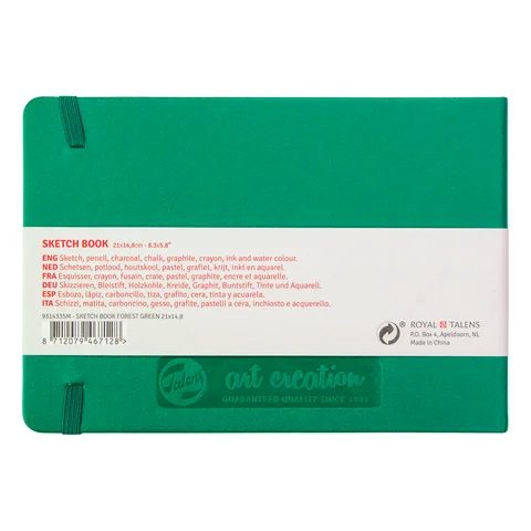 Блокнот для графіки Talens Art Creation А5 (14,8х21 см) 140г/м2 80л Forest Green Royal Talens — Photo 4