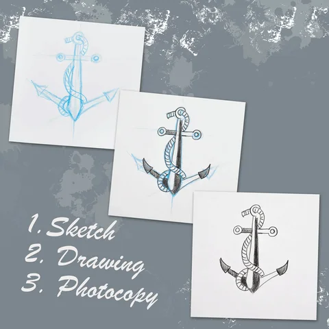 Набір художніх матеріалів TATTOO SKETCHING 14шт металева коробка Cretacolor — Photo 15