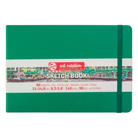 Блокнот для графіки Talens Art Creation А5 (14,8х21 см) 140г/м2 80л Forest Green Royal Talens — Photo 3